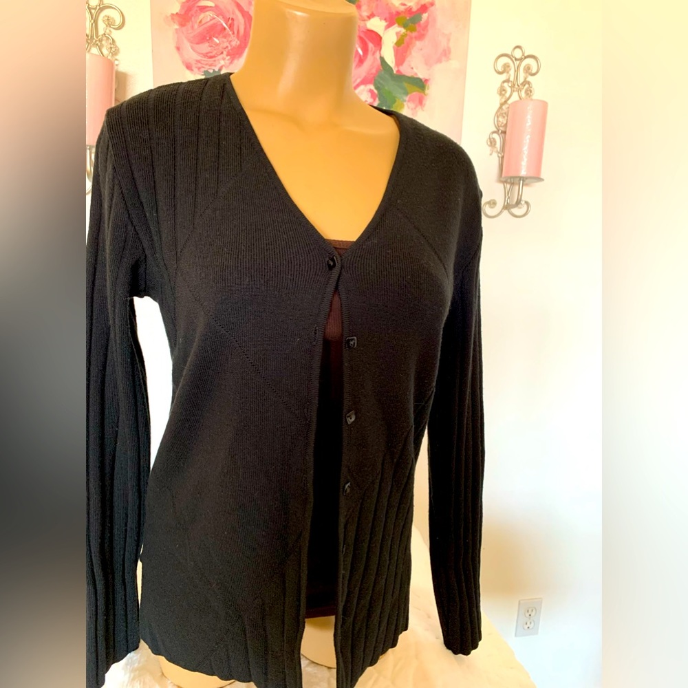 Clorinda black sweater wool/acrylic medium